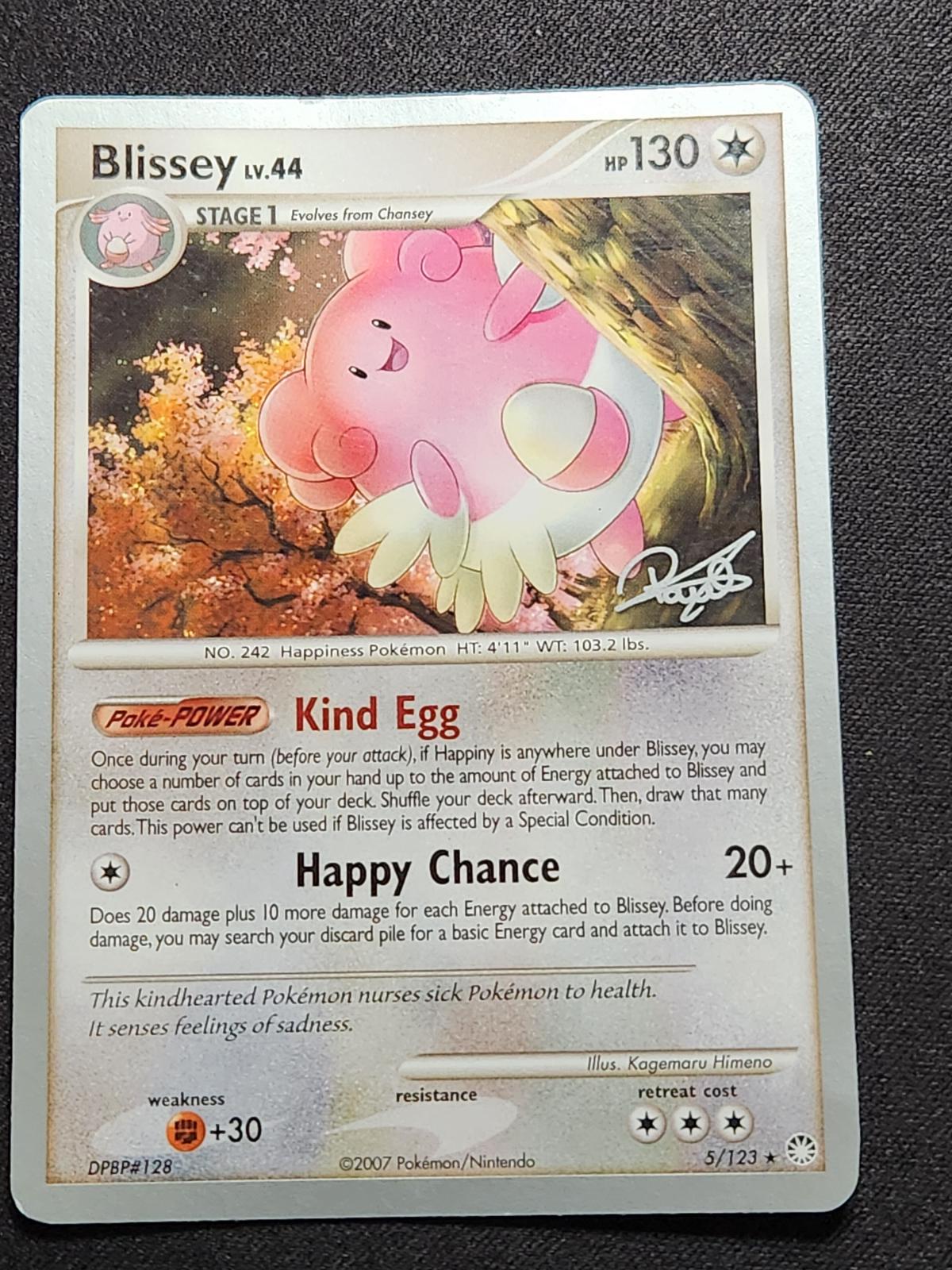 Blissey [2008 World Championships] #5 Pokémon Card from Pokemon Mysterious Treasures Set 