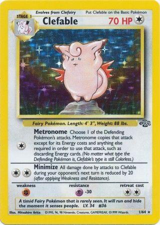 Clefable #1 Pokémon Card from Pokemon Jungle Set 