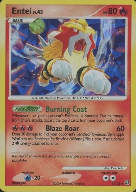 Entei [Cracked Ice] #4 from Secret Wonders Pokémon card set