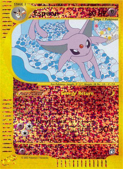 Espeon [Box Topper] #6 from Aquapolis Pokémon card set