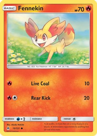 Fennekin [Toy R Us Promo] #15 from Forbidden Light Pokémon card set