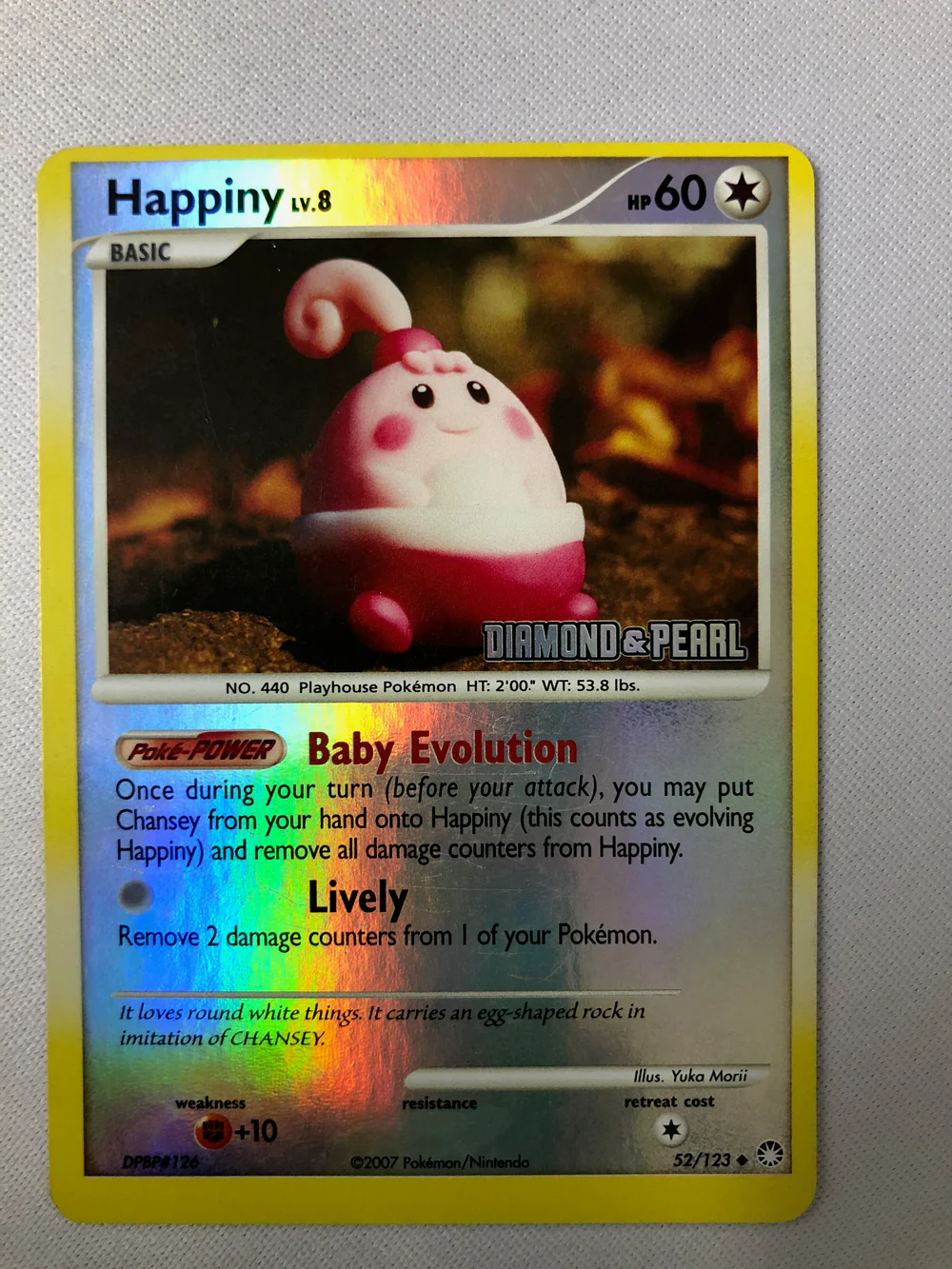 Happiny [Stamped] #52 from Mysterious Treasures Pokémon card set