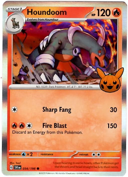 Houndoom [Holo] #34 from Trick Or Trade 2023 Pokémon card set