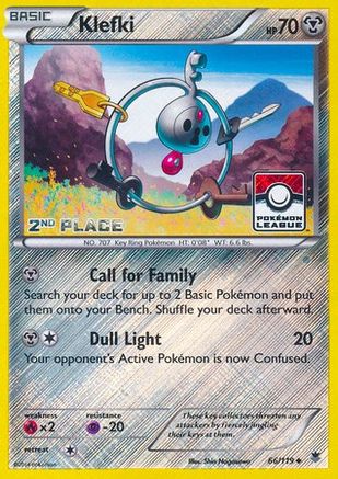 Klefki [2nd Place League] #66 from Phantom Forces Pokémon card set