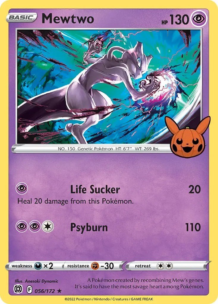 Mewtwo [Holo] #56 Pokémon Card from Pokemon Trick or Trade 2022 Set 