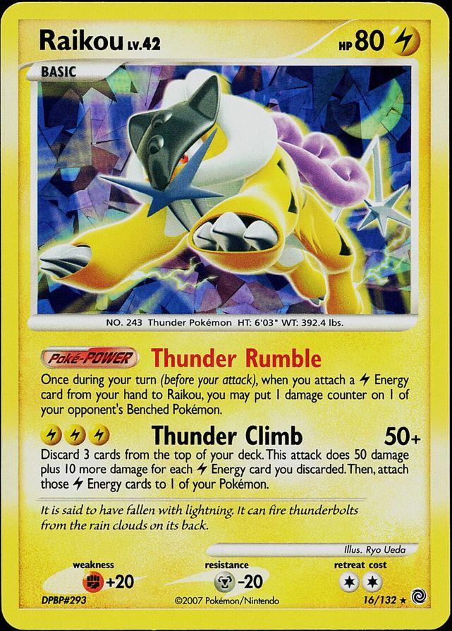 Raikou [Cracked Ice] #16 from Secret Wonders Pokémon card set