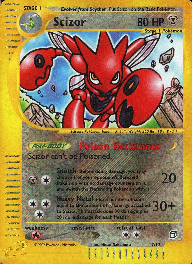 Scizor [Box Topper] #7 Pokémon Card from Pokemon Aquapolis Set 