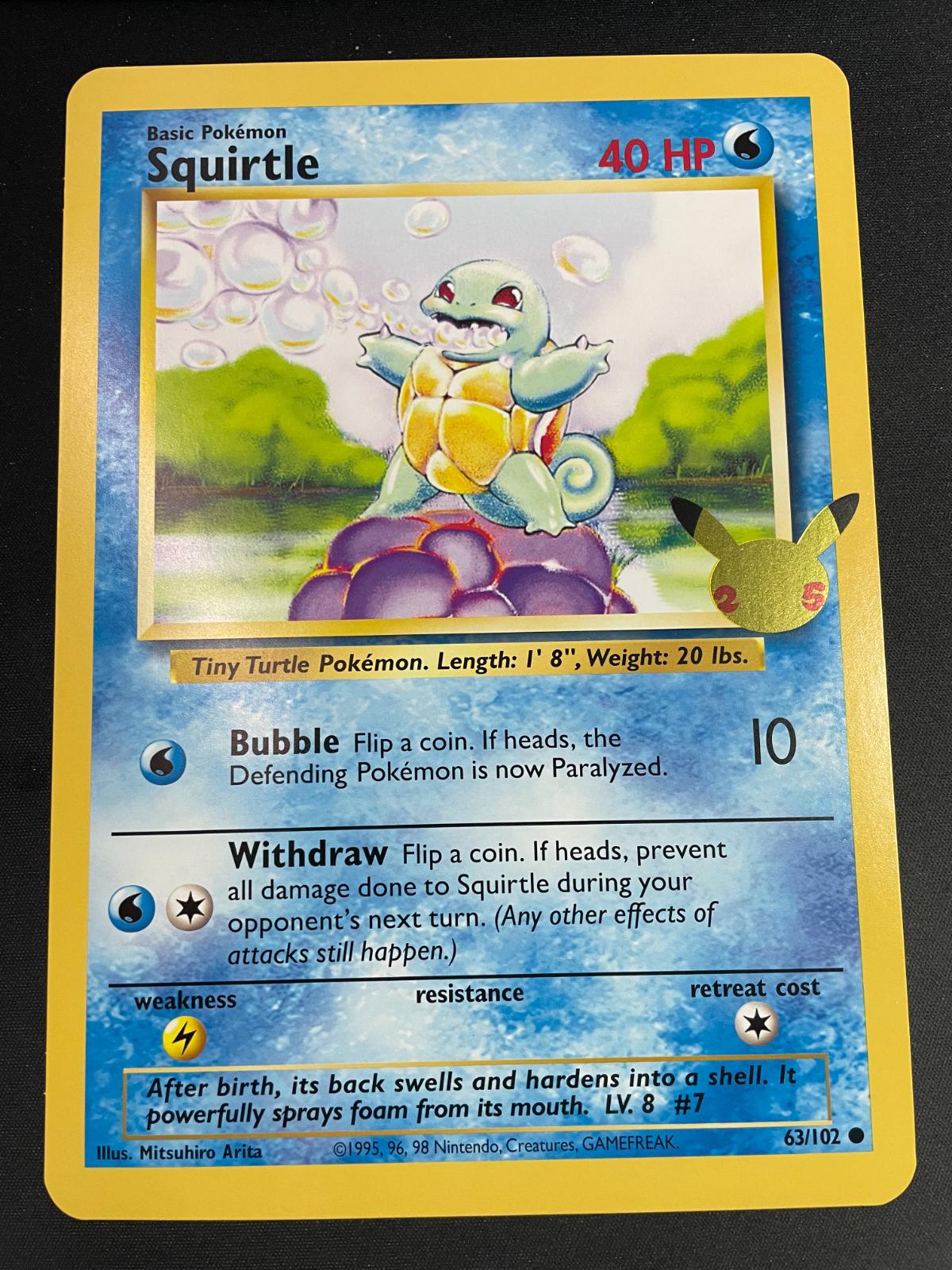 Squirtle [Jumbo] #63 from Celebrations Pokémon card set