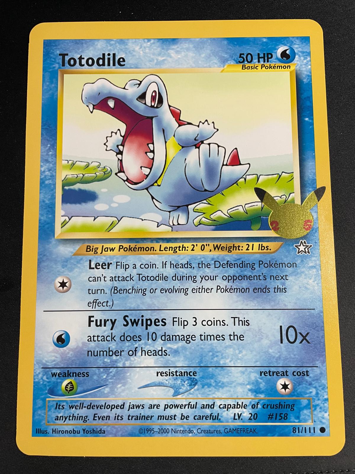 Totodile [Jumbo] #81 from Celebrations Pokémon card set