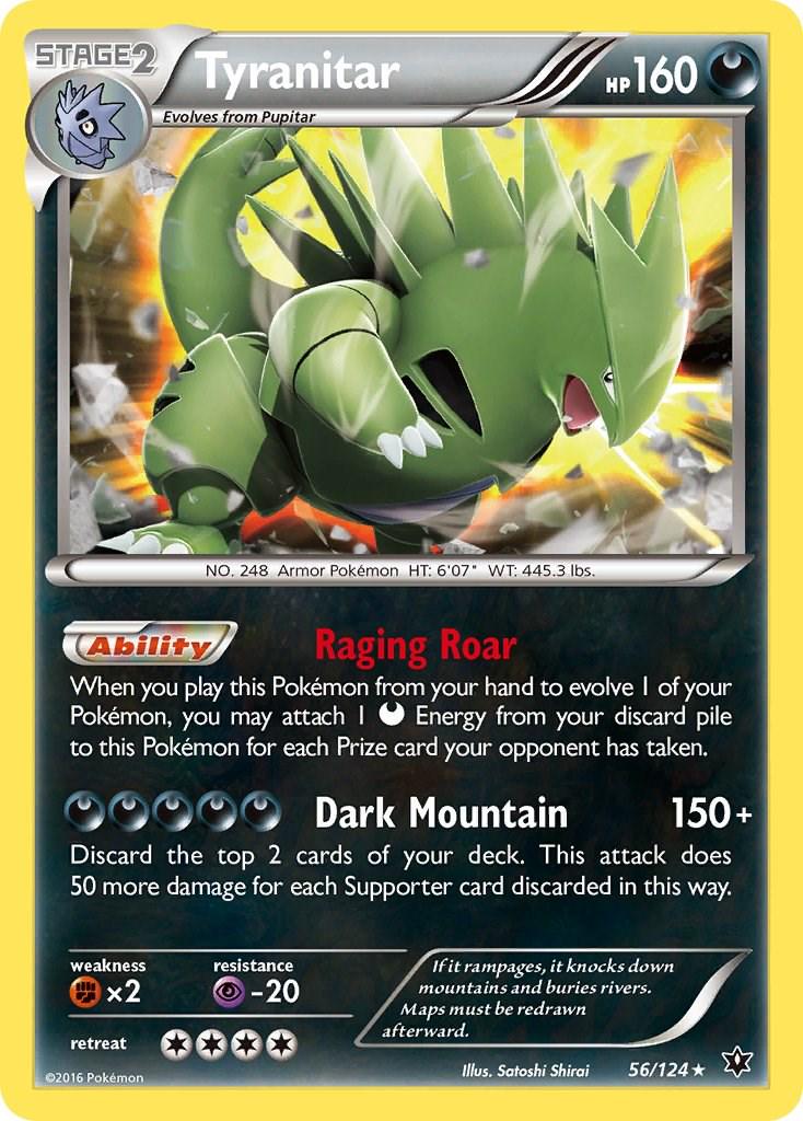 Tyranitar [Cosmos Holo] #56 from Fates Collide Pokémon card set