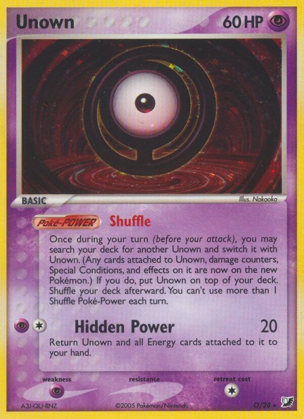 Unown [X] from Unseen Forces Pokémon card set